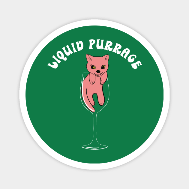 Liquid Purrage Magnet by Alissa Carin